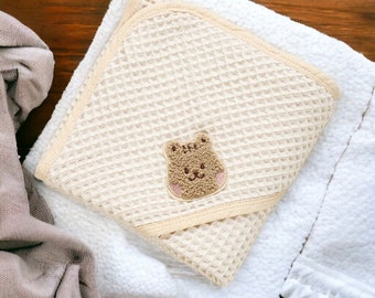 Waffle Baby Blanket in Ivory that Animal Themed