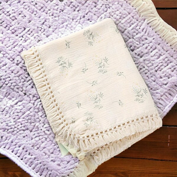 Muslin Squares Cotton Baby Blanket for Newborn Plaid Infant Swaddle Blanket Babies Accessories Bed Comforter, Solid color pastel