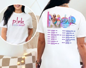 Camiseta P!nk, camiseta rosa para amantes de los fans, camiseta rosa de la gira, camiseta de concierto, camiseta del Carnaval de verano 2024, camiseta musical, camiseta del álbum Trustfall