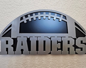 Cartel de fútbol de los Raiders
