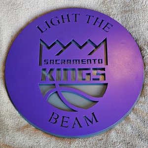 Sacramento Kings Light the beam metal sign