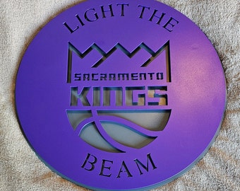 Sacramento Kings Light the beam metal sign