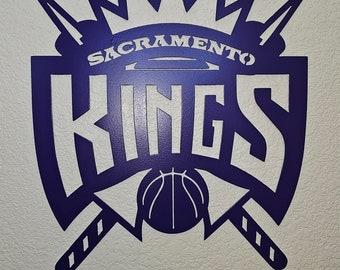 Letrero metálico de los Sacramento Kings