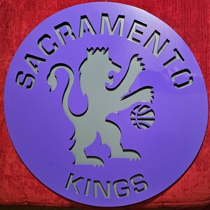 Sacramento Kings metal sign
