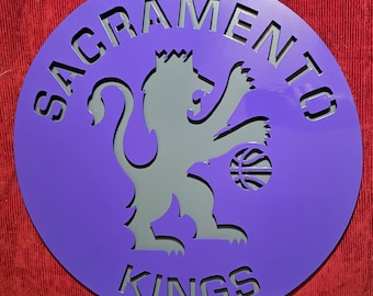 Sacramento Kings metal sign