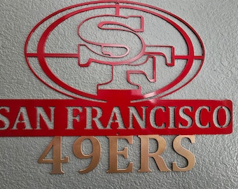 Letrero metálico de los San Francisco 49ers