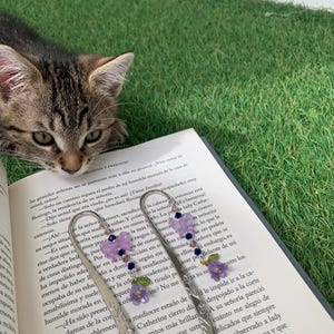 Marcapáginas de tulipán, marcapáginas de cuentas hecho a mano, marcapáginas personalizado, bonito amuleto de tulipán, regalo, marcapáginas de cuentas