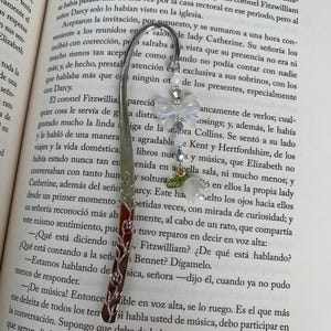 Marcapáginas de tulipán, marcapáginas de cuentas hecho a mano, marcapáginas personalizado, bonito amuleto de tulipán, regalo, marcapáginas de cuentas