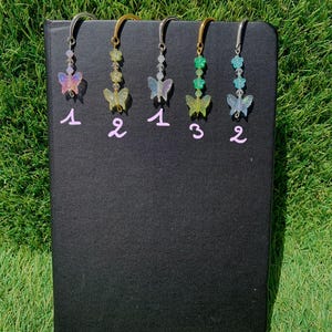 Marcapáginas de mariposa, marcapáginas de cuentas hecho a mano, marcapáginas personalizado, bonito dije de mariposa, regalo, marcapáginas de cuentas