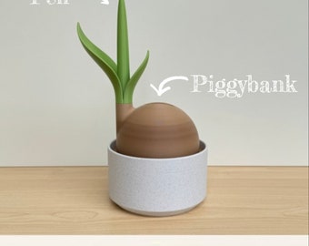 Coco piggy bank,Piggybank with pen,Piggybank,Piggybank artistic,Plant piggy bank,Money box,Cash stuffing,Office decoration,housewarming gift