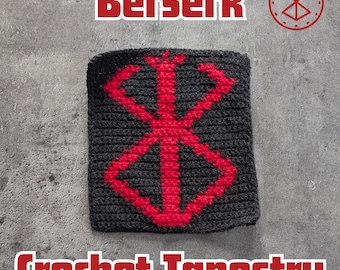Berserk symbol Crochet Tapestry Anime Crochet Wall Hanging |digital pattern only