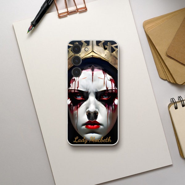 Samsung Galaxy S20 Shakespeare Lady Macbeth Phone Case, Plus Ultra Flexi S21 Shell, S22 Haunting S23 Cellphone Cover, Pale Gothic S24 Skin