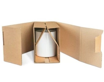 Cardboard transport and shipping packaging box for Mug and Cup