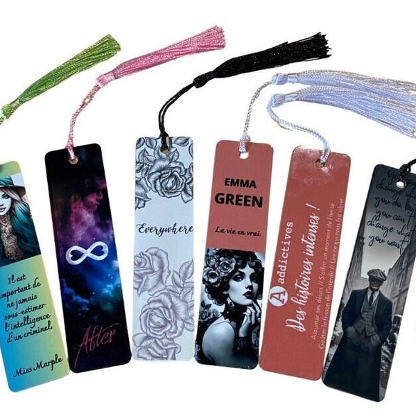 Sublimated aluminum bookmarks in trendy and designer double-sided - ideal gift - bookmark - book - bookmark - HandMade - Mother's Day