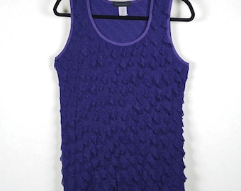 American City Wear Purple Ruffle Tiered Sleeveless Tank Top Woman Extra Large