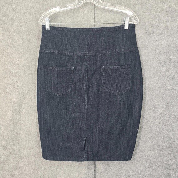 No Fuze Denim Pencil Skirt Womens Size 14 Blue Jean Stretch Knee Length Curvy Etsy