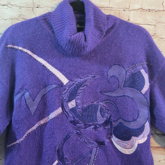 Vintage Richard Martin Womans Sweater Medium Purp… - image 4