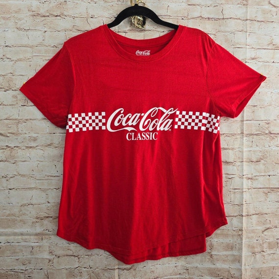 Coca Cola Vintage T Shirt XXL Red Womens Short Sl… - image 1