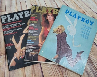 Vintage Playboy Magazines  March 1969 October 1982 & January 1983 - Lot of 3