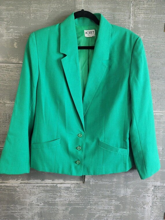 Vintage Women's Green Blazer Jacket Koret Size S/M