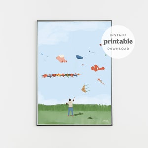 Drachen Festival Kunstdruck: Kapstadt Illustration (Digitaler Download)