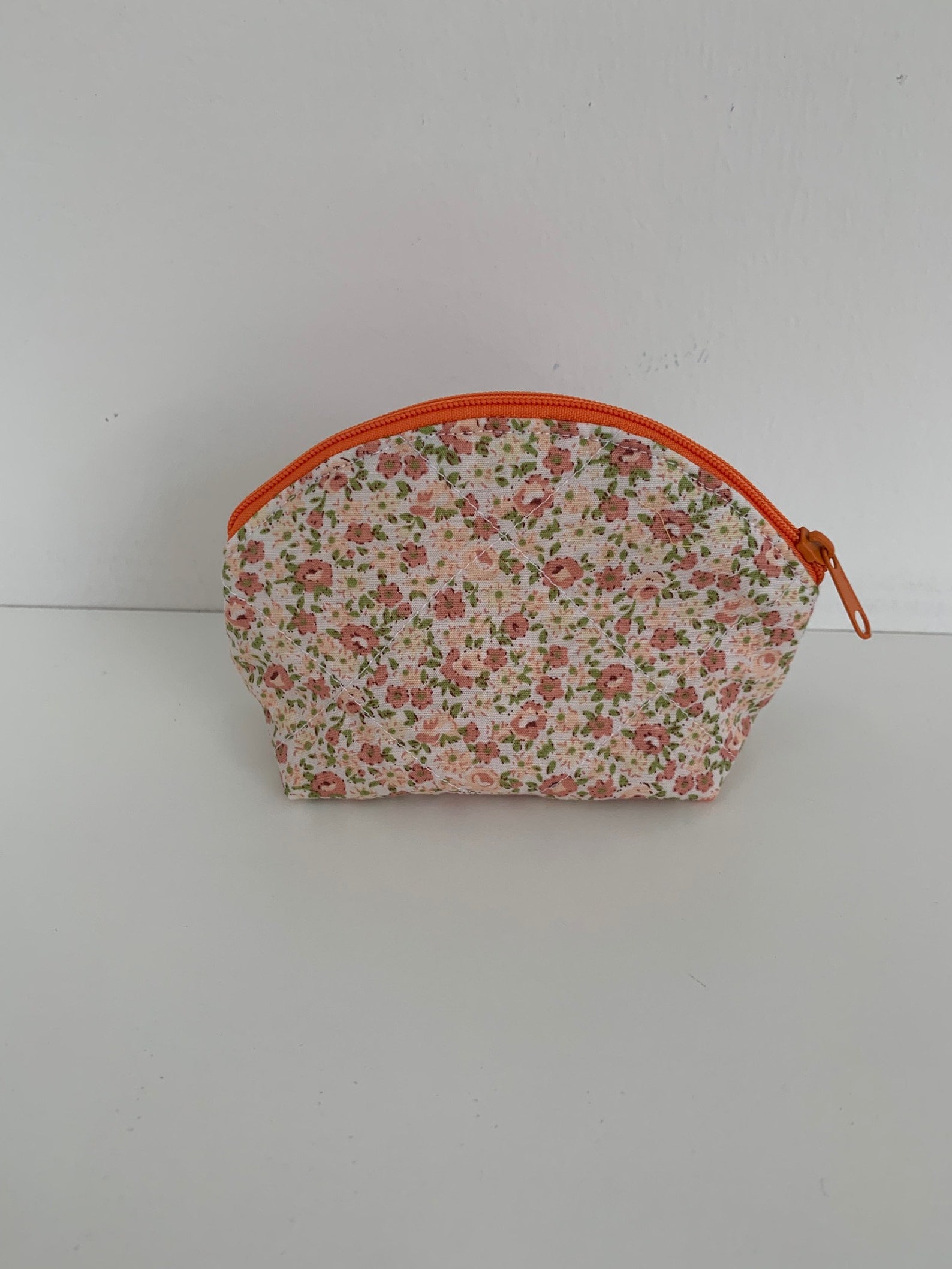 Off White - Handmade Quilted Cotton Coin Pouch 44