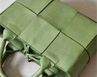 Geflochtene Ledertasche, weich gewebte Handtasche, Leder Tote Frau, handgemachte Schultertasche, Große Einkaufstasche, moderne Leder Crossbody Tasche,