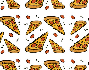 Coleção de Estampas Repetitivas. PIZZA. Estampas POD para artesanato em tecido e papel.