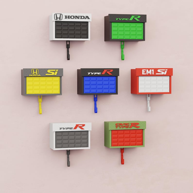 Honda Type-r Garage Key Holder | Wall Mounted Key Hook | Man Cave Gift ...