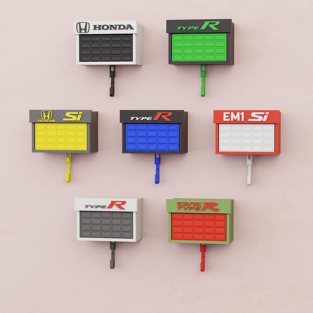 Honda Type-r Garage Key Holder | Wall Mounted Key Hook | Man Cave Gift ...