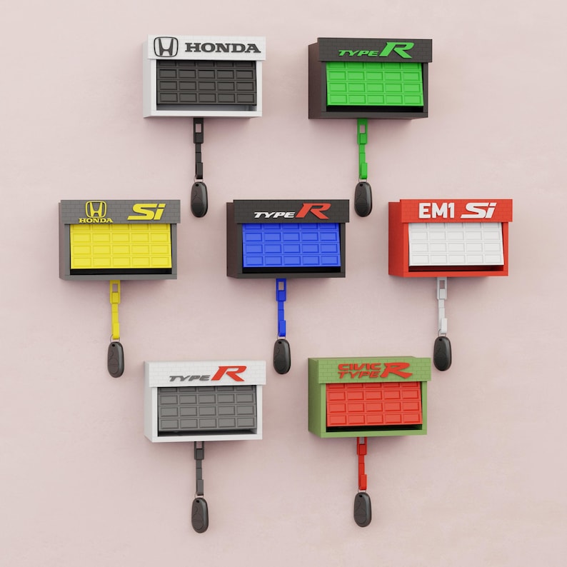Honda Type-r Garage Key Holder | Wall Mounted Key Hook | Man Cave Gift ...