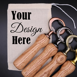 Handmade Oak Wood Handle Bottle Opener: Customized Gift, Made in USA