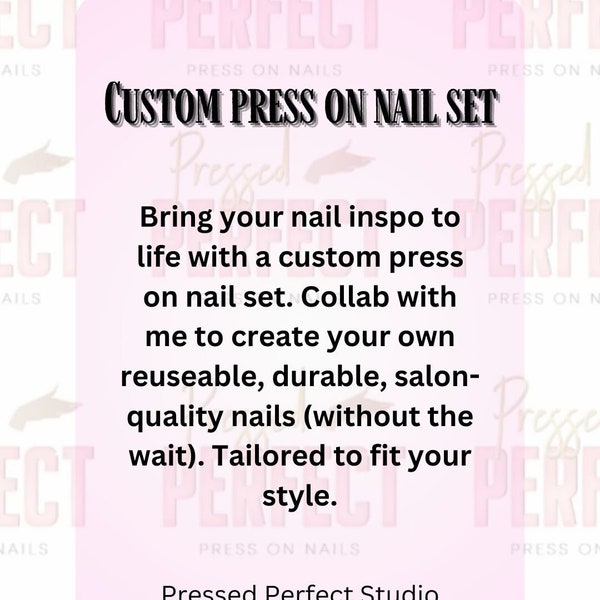 Custom Press On Nails | Gel Press On Nails | Glue on Nails | Acrylic Press On Nails | Hand Painted Nails | Custom Order Nails | Custom Set