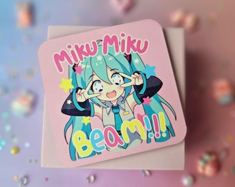 Miku Miku Beam dryckesunderlägg | Vocaloid-present | Heminredning | Hatsune Miku