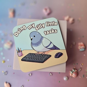 Paloma haciendo mis pequeñas tareas tontas / Regalo de trabajo divertido / Artículos para el hogar / Paloma linda /