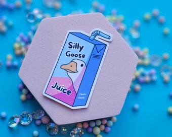 Silly Goose Juice Vinyl Sticker, Waterproof Laptop Decal
