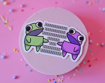 Aaaaaah Robot Waterproof Vinyl Sticker | Funny Laptop Decal