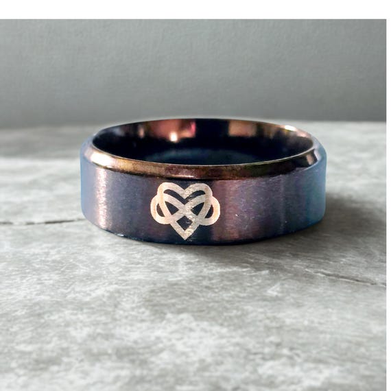 Swinger's Black Tungsten Stainless Steel Ring 