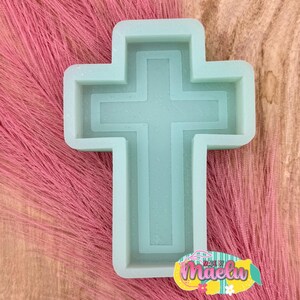 Outlined Cross freshie mold | Silicone freshie MOLD | Freshie Mold | Silicone Mold