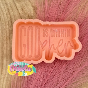 God is within her freshie mold | Silicone freshie MOLD | Freshie Mold | Silicone Mold