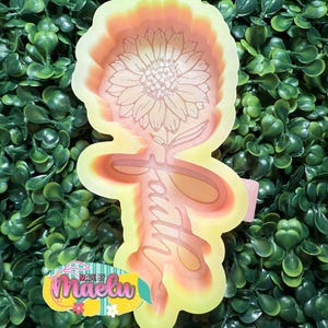 Faith Sunflower freshie mold | Silicone freshie MOLD | Freshie Mold | Silicone Mold