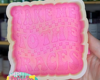 Take Me to the Races freshie mold | Silicone freshie MOLD | Freshie Mold | Silicone Mold | Sports Freshie Mold | 216