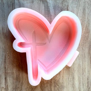 Heart with Cross freshie mold | Silicone freshie MOLD | Freshie Mold | Silicone Mold