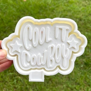 Cool it Cowboy freshie mold | Silicone freshie MOLD | Freshie Mold | Silicone Mold