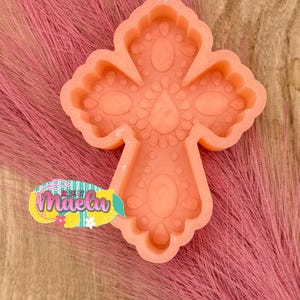 Embellished Cross freshie mold | Silicone freshie MOLD | Freshie Mold | Silicone Mold