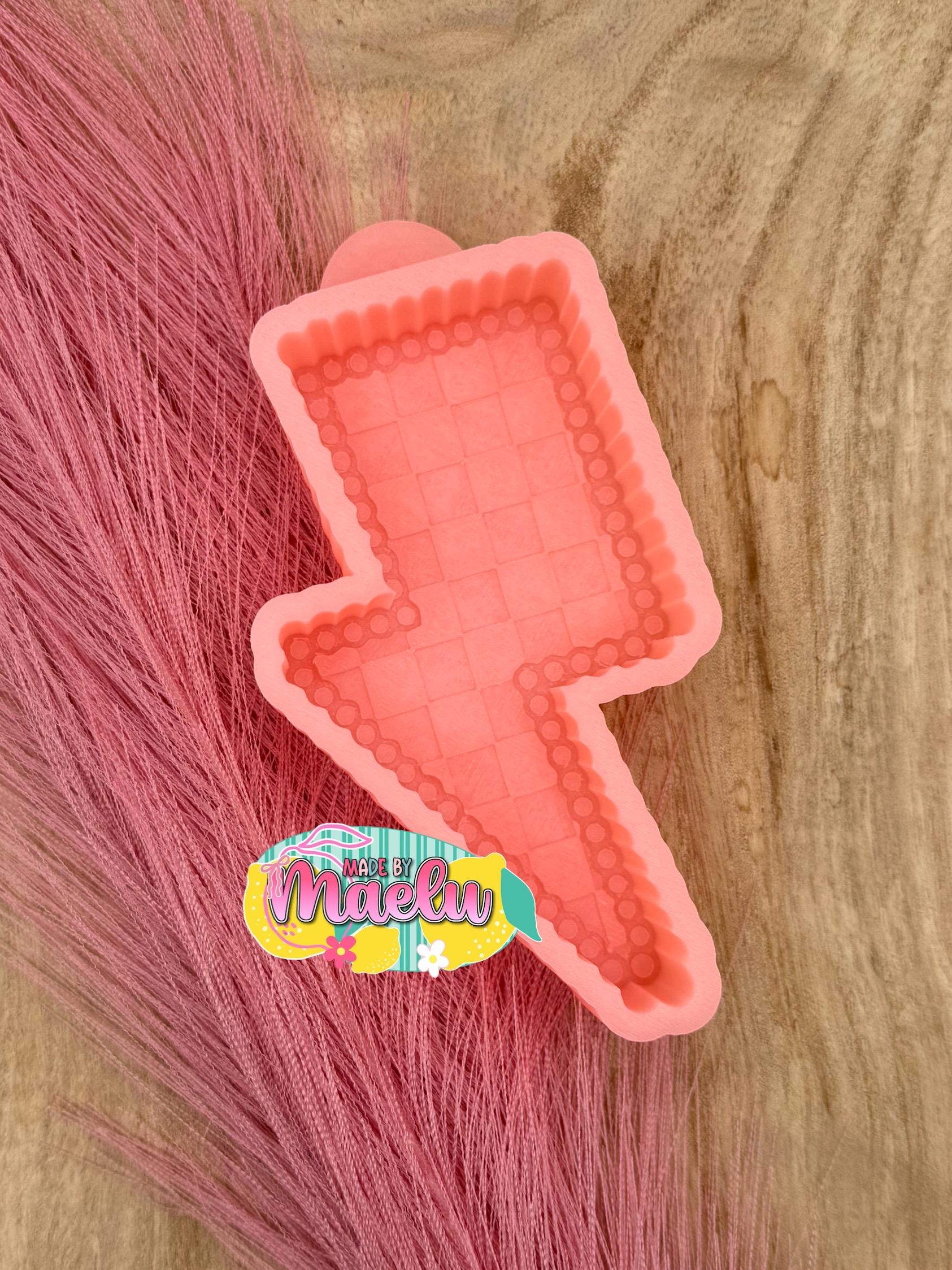 Checkered Western Bolt freshie mold | Silicone freshie MOLD | Freshie Mold | Silicone Mold