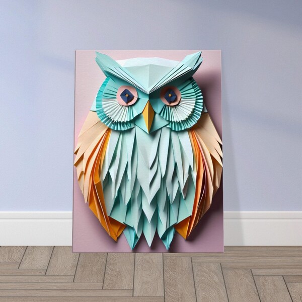 Origami Animals Canvas - Owl 1