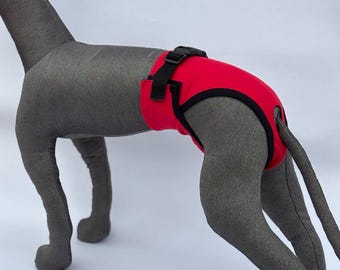 Hygienische Baumwollhose / Hundewindel / Sonderanfertigung / rote und schwarze Hose