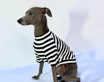 Dog tshirt/cotton shirt Whippet or Italian Greyhound / Striped summer clothes