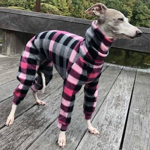 Italian Greyhound fleece jumpsuit/ Clothes for Dog/ Warm fleece clothes/ Pet clothes